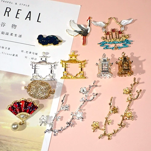 Металлический фонарь с бабочкой, мегафон с аксессуарами, кремовая заколка для волос, набор материалов, DIY