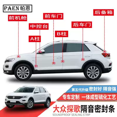 Applicable to Fosse T-ROC Tsing song sealing strip door special soundproof strip for whole car dustproof mute rubber strip