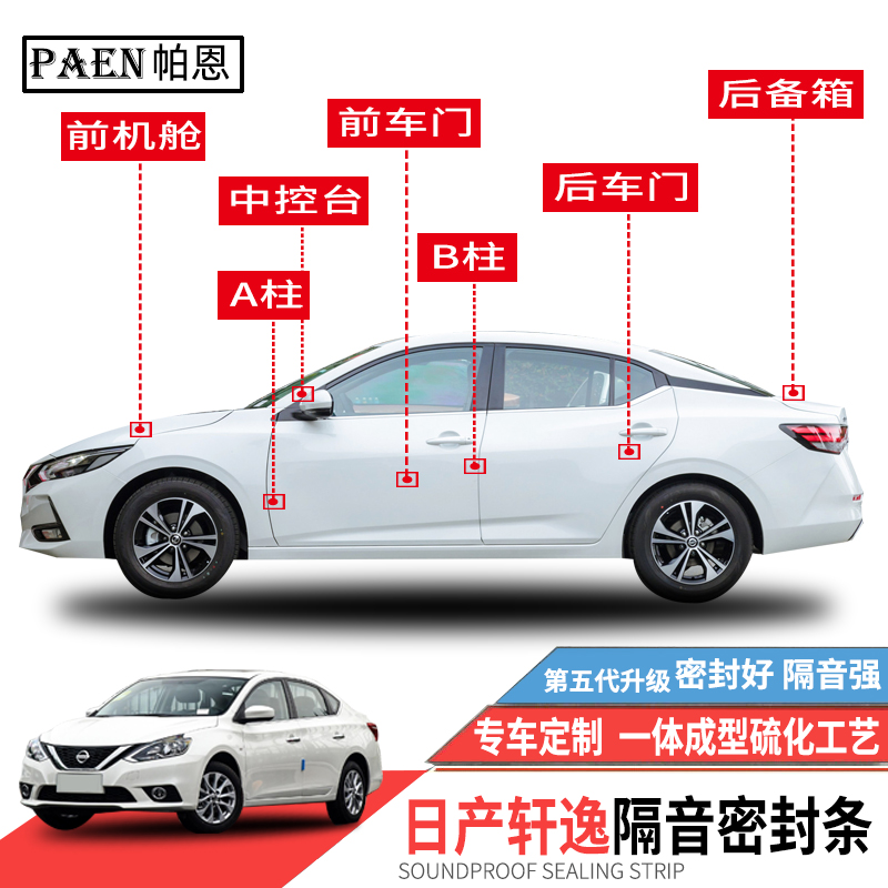 Apply Nissan New Sylphy Classic Comfort Sealing Strip Special Doors Soundproofing Strips Full Car Dust Resistant Adhesive Strips Retrofit