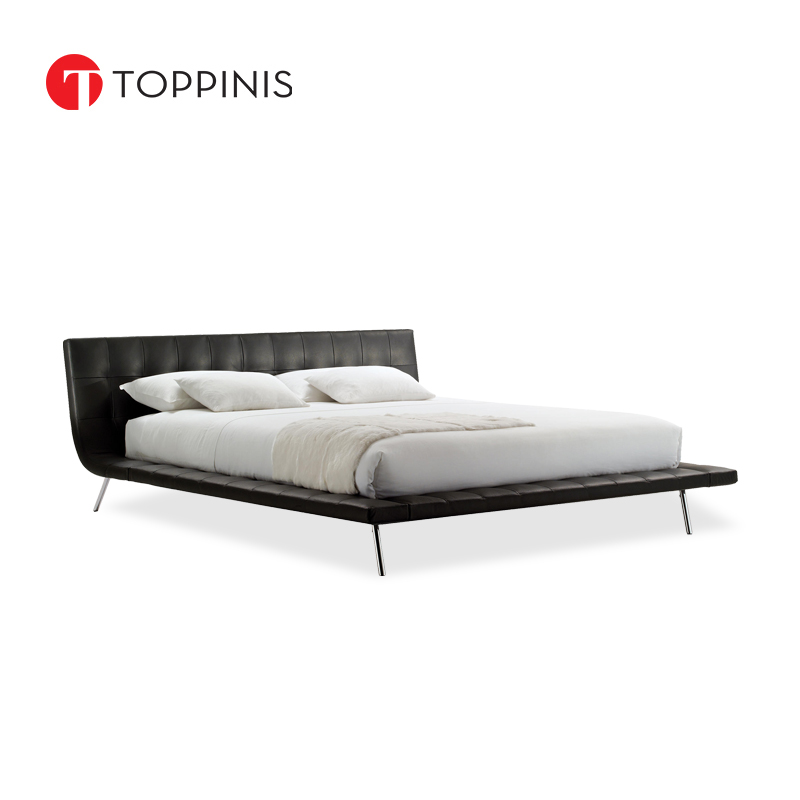 Toppinis Bed Simple Modern Villa High-end atmospheric onda Bed Italian Minimal 1 8m master horizontal skin bed