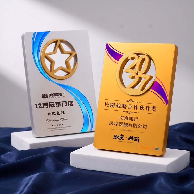 2027 New Model Wooden Honor Plaque Customized for Annual Outstanding Dealers, Suppliers, New Employees, Strategic Partners, Special Contributions, Sales Champion, Five-Pointed Star Award Plaque with Engraving