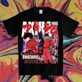 Akira Akira Cartoon T -Fork Short -sleeed Loak Poly Hip Hop Comic Vintage Vintage