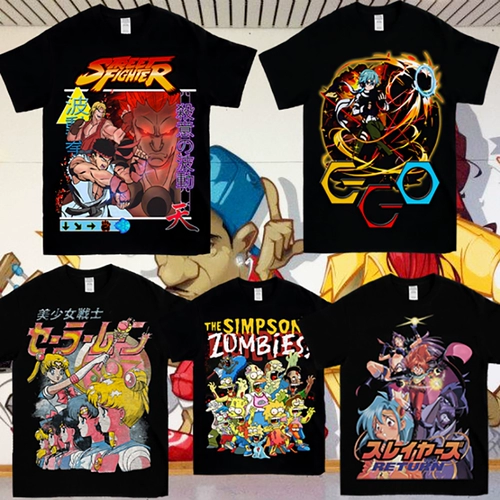 Японская оригинальная дизайнерская мультяшная футболка, короткий рукав, оверсайз, европейский стиль, 3D