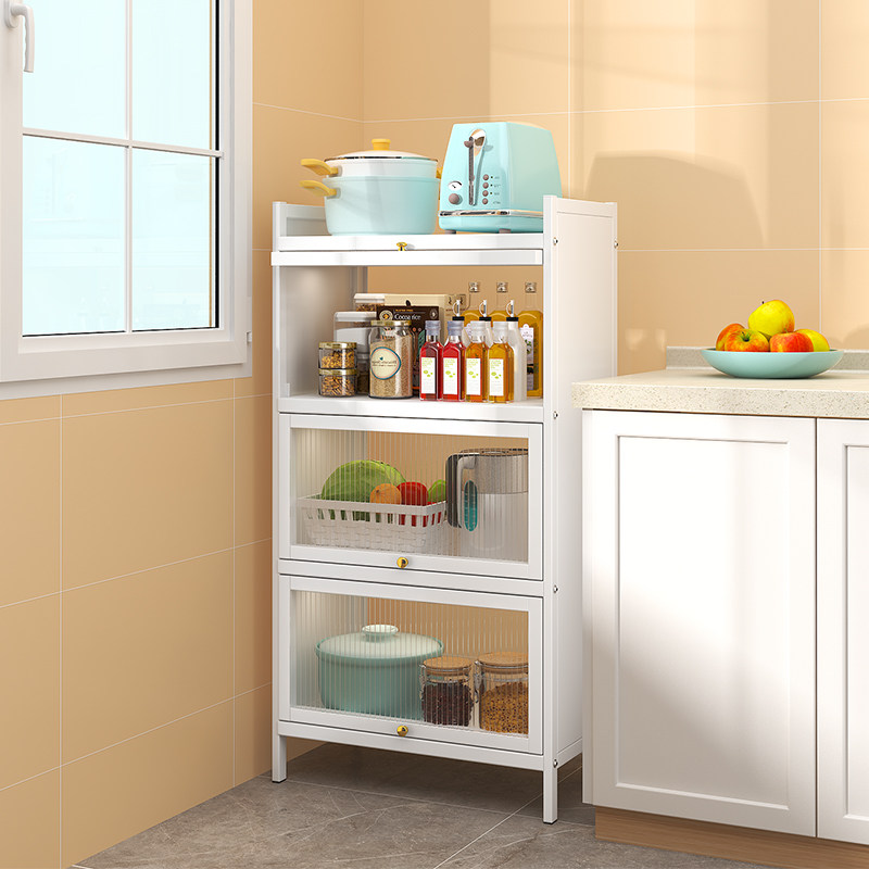 Kitchen racks with door racks, dish racks, multi-functional storage cabinets, multi-layer floor-to-ceiling oven pot storage cabinets