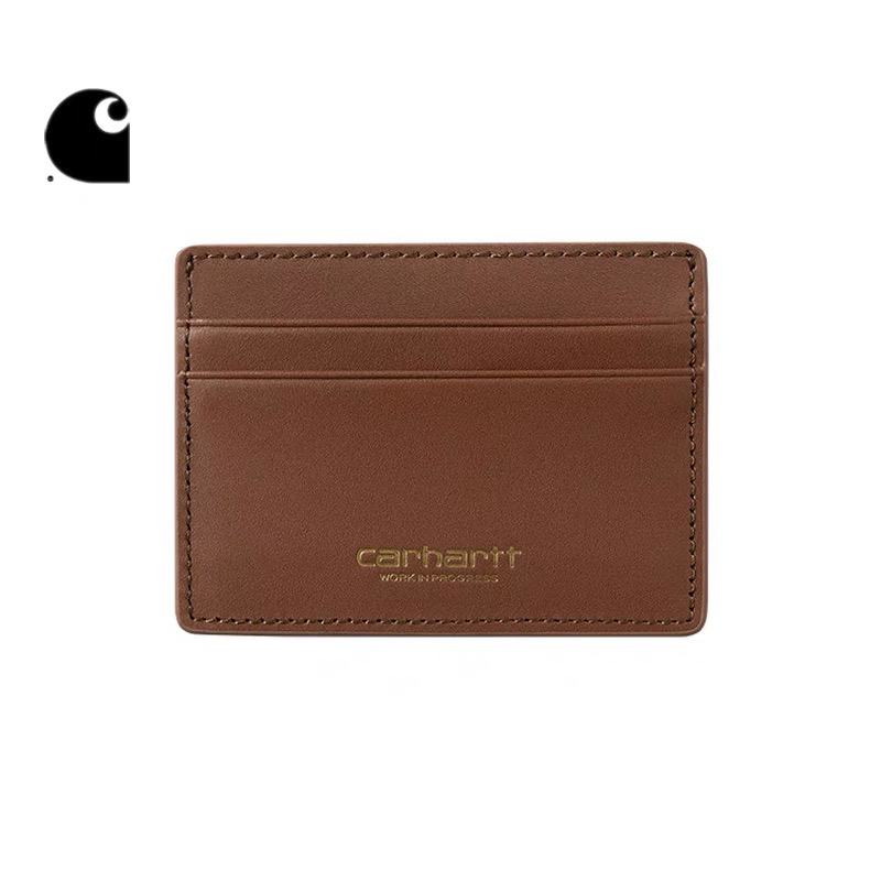 Carhartt Wip Carhartt Small Card Holder Accessories Classic Logo Letter Embossed Multi-Layer Leather Carhartt