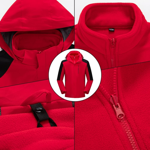 Флисовая куртка для работы, удерживающий тепло ветрозащитный лонгслив, пуховик, «три в одном», делается под заказ, увеличенная толщина