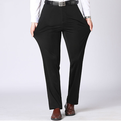 薄款中老年男士休闲裤弹力宽松爸爸西裤