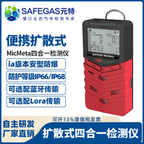 Yuet Portable Diffusible Diffusable Toxique et Harmful Quatre-en-un Détecteur de gaz Ozone Ammonia Concentration Alert