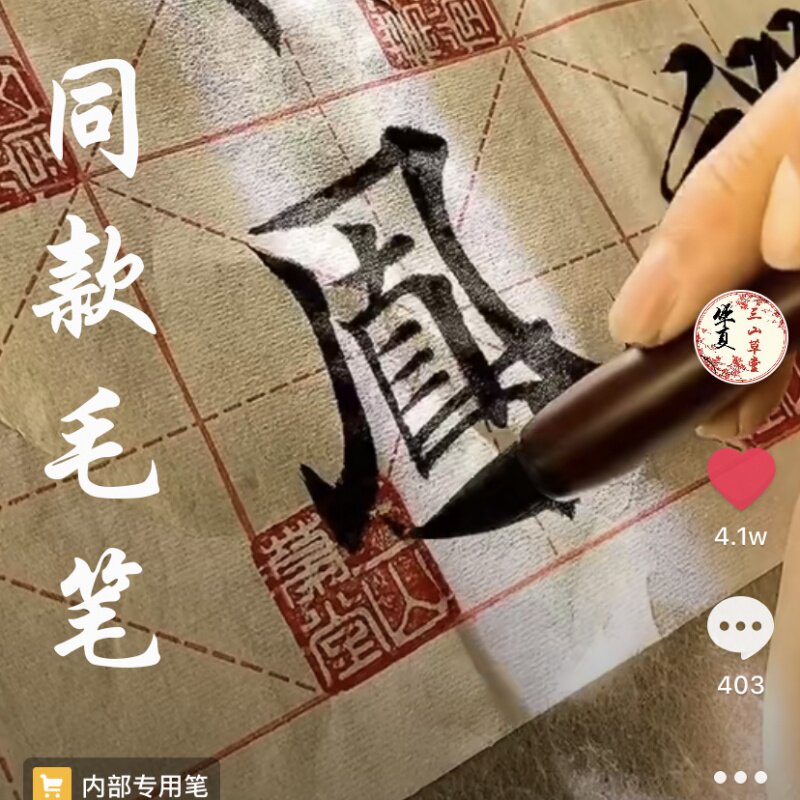 Huaxia Sanshan Grass Hall brush and Milliou Kai Tian Kai Beginner Zhong Kai