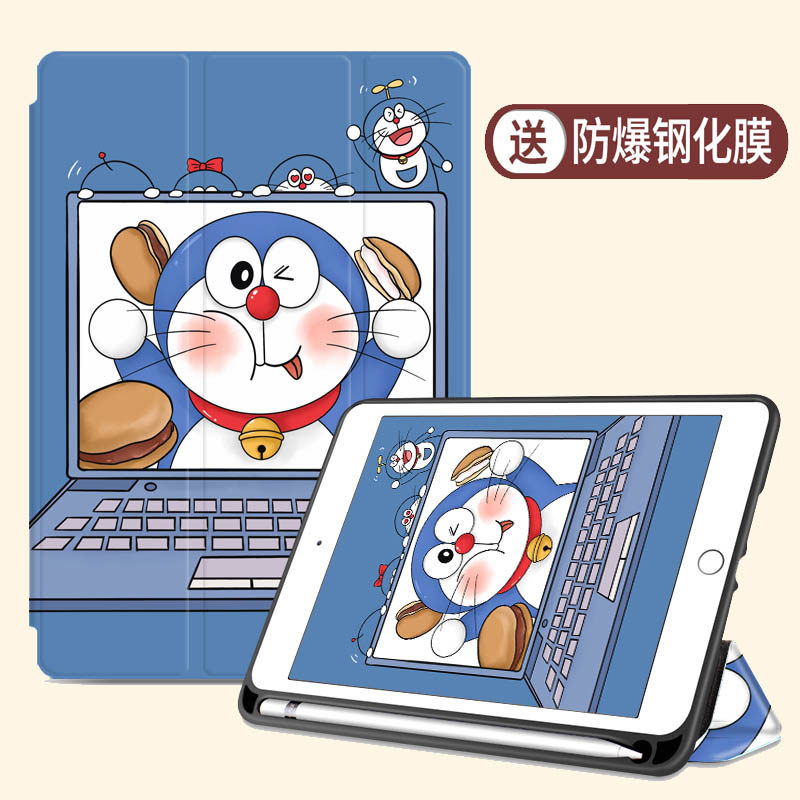 Suitable for Huawei m6 tablet protective sleeve 10 8 inch c3 pen slot mrr one w29 Doraemon matepad book style 10 4 cartoon matepadPro three fold 1