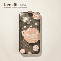 Benefit Japan-ROK ins yellow planet apply Apple 13promax mobile phone shell brief about iphone12mini creative xsmax personality xr male and female 8p
