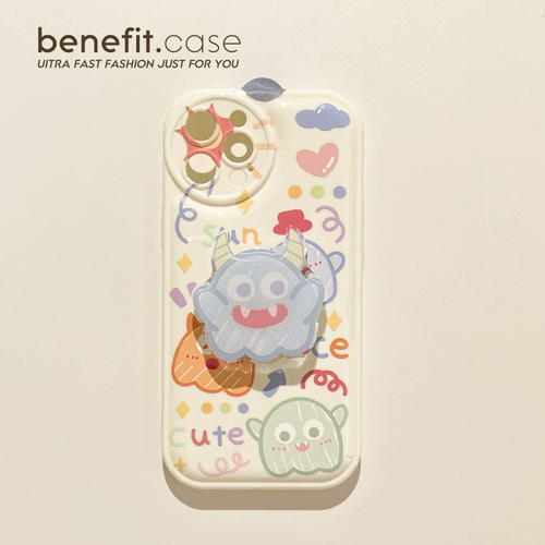 Apple, мультяшный монстр, совместимый iPhone 13, чехол для телефона, прозрачный силиконовый защитный чехол, iphone, 14promax, новая коллекция, граффити, 8plus