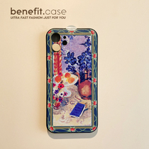 Benefit retro wines Morocco apply Apple 13promax mobile phone shell iphone12mini protective sleeve xsmax oil painting xr advanced new 8