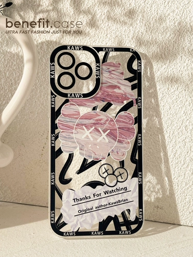Benefit, новый модный чехол с граффити Kaws16, подходящий для чехла для мобильного телефона Apple 15 Apple 13promax, креативный чехол для iPhone 12mini Soft 14promax Пара 11/xsmax Advanced XR, прозрачный 8p7 Soft
