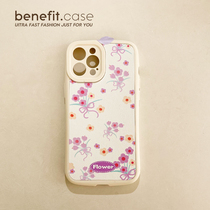 Benefit simple Joins purple bouquet applicable Apple 13promax phone shell iphone12 silicone mini soft xsmax Japan-ROK xr little fresh 8p