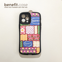 Benefit Japan-ROK Ins Color Field Garden applicable Apple 13promax mobile phone shell original iphone12mini Creative xsmax cute xr silicone 8p