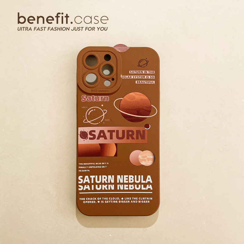 Benefit Creative Niche Sky Saturn Applies Apple 13promax Mobile Phone Protection Shell iphone12 Silicone Mini Soft Xsmax Tide xr Space 8p