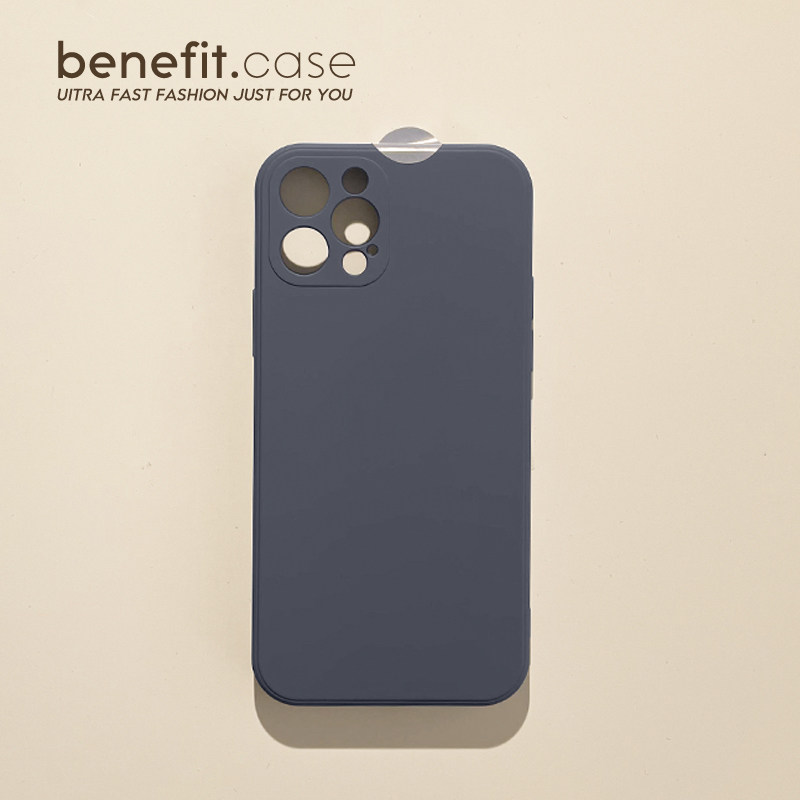 Benefit New Lavender Grey Pure Color Apply Apple 13promax Advanced Sensation Mobile Phone Protection Shell iphone12mini Protective Sleeve Xsmax New Xr Couple