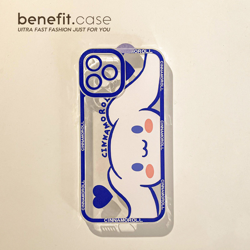 Benefit lovers cute big face Yugui dogs apply Apple 13promax mobile phone protection shell cartoon iphone12min minimalist xsmax transparent xr soft 8p