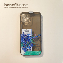 Benefit retro oil painting Pearlized Kite Tail Flower applies Apple 13promax mobile phone shell iphone12mini protective sleeve xsmax female xr idea 8pl