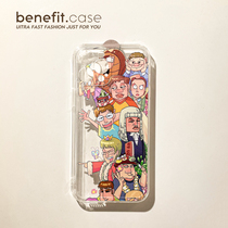 Benefit Cartoon Rick and Motti apply Apple 13promax mobile phone shell iphone12 transparent mini