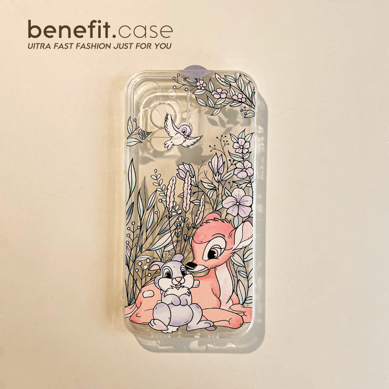 Benefit cartoon small deer ins apply Apple 13promax mobile phone protection shell iphone12mini protective sleeve xsmax adolescent girl xr liquid silicone 8