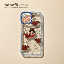 Benefit new cute wax pen small new sheep apply Apple 13promax anti-fall mobile phone shell iphone12mini protective sleeve xsmax silicone xr cute
