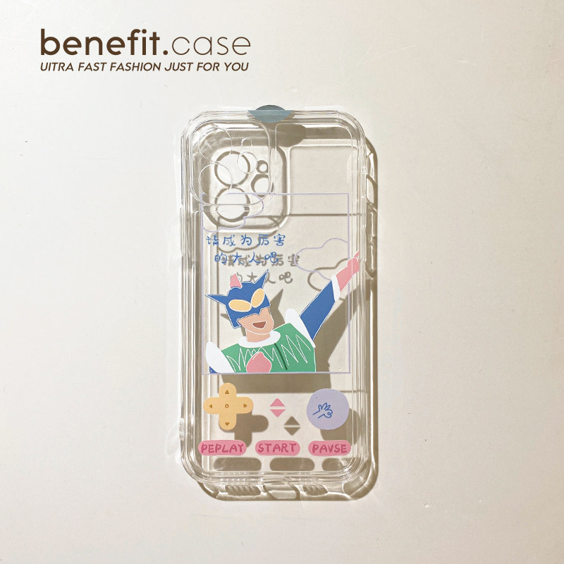 Benefit cartoon Little new Superman applies Apple 13promax mobile phone protection shell iphone12mini protective sleeve xsmax creative xr interesting 8plu