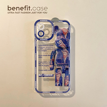 Benefit creative violent bear Van Gogh applicable Apple 13promax Advanced transparent mobile phone shell iphone12mini protective sleeve xsmax anti-fall xr personality 8