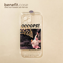 Benefit creative interesting oops apply Apple 13promax mobile phone shell iphone12 transparent mini personality xsmax evil xr expression package 8plu
