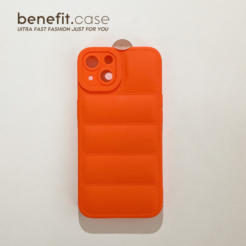 Benefit brief down to suit pure orange applicable apple 13promax mobile phone protection shell creative iphone12mini advanced xsmax brief xr silicone 8