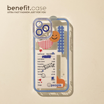Benefit tide card personality blue small ticket applicable Apple 13promax mobile phone shell anti-fall iphone12mini creative xsmax Japan-ROK xr small crowd 8pl