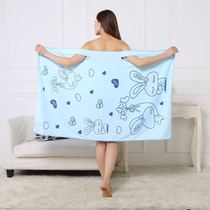Can be worn with bath towels soft and thin household with buckle large code without dropping double use Summer hair Number cartoon Sexy smear new