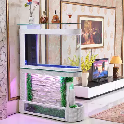 Bullet fish tank glass living room water-free curtain wall large ecological filter turtle water tank aquarium household