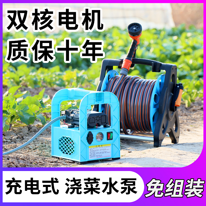Small rechargeable water pump agricultural watering artifact vegetable field irrigation watering machine pastoral outdoor portable sprayer