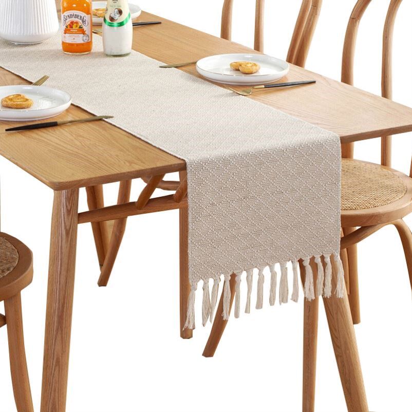 Table tablecloth linen handmade decoration tea mat cloth high-end log style table flag ins Nordic style home coffee table flag