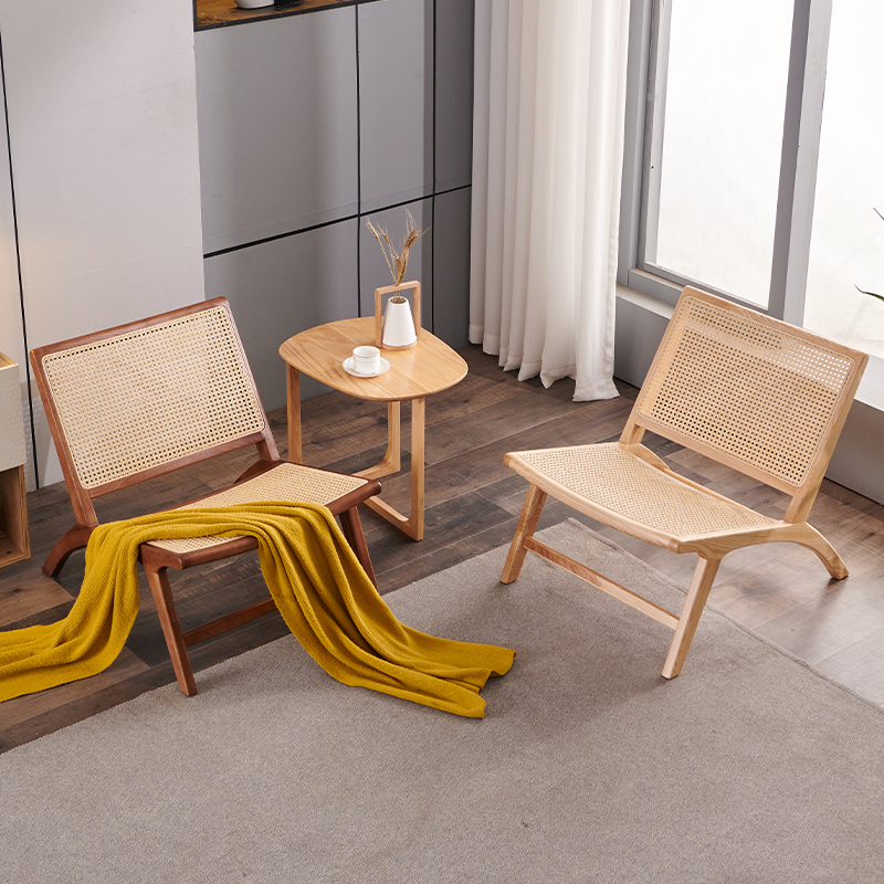 Balcony Casual Chair Woven Chair Modern Minimalist Living-room Sloth Sofa Chair Subman Vine-Made Solid Wood Chair Combinations