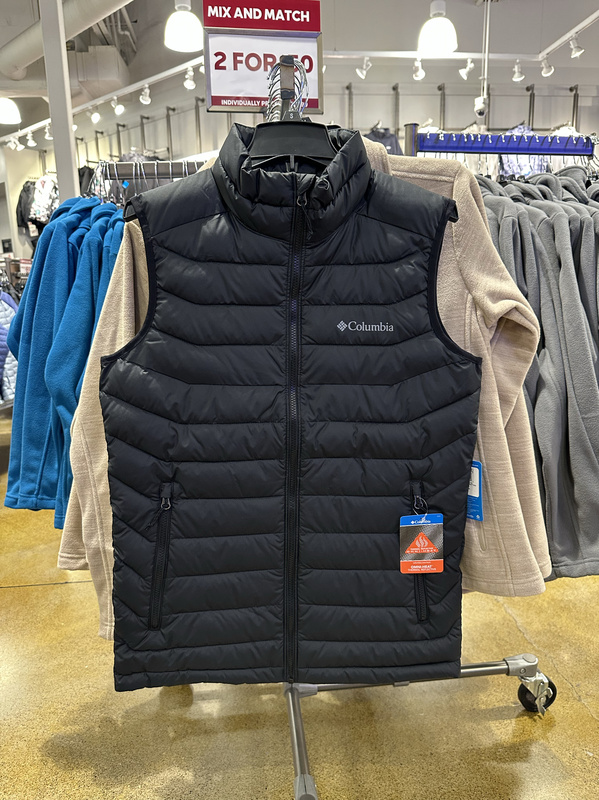 【Us Version/Current Model】Columbia Heat Reflective Warm Vest Cotton Jacket Unisex for Commuting