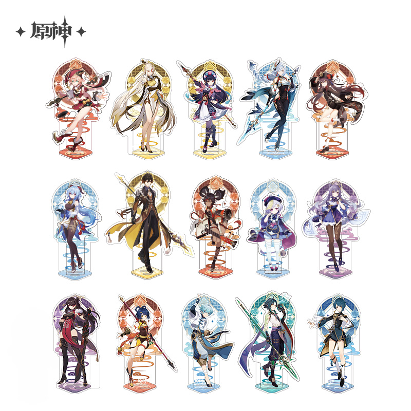 (Original God) Rizuki Harbor Theme Series Character Standing Card Acrylic Ornament Standing Plate Original God Peripheral Genshin