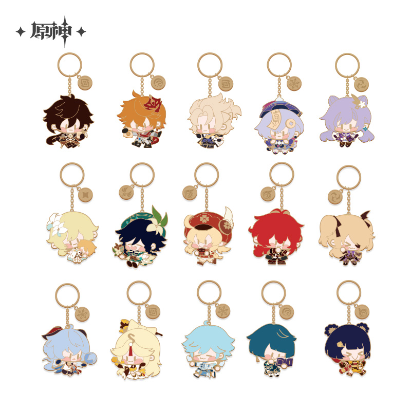 (Original God)Q version of the character series Metal pendant Pendant accessories Original god peripheral Genshin