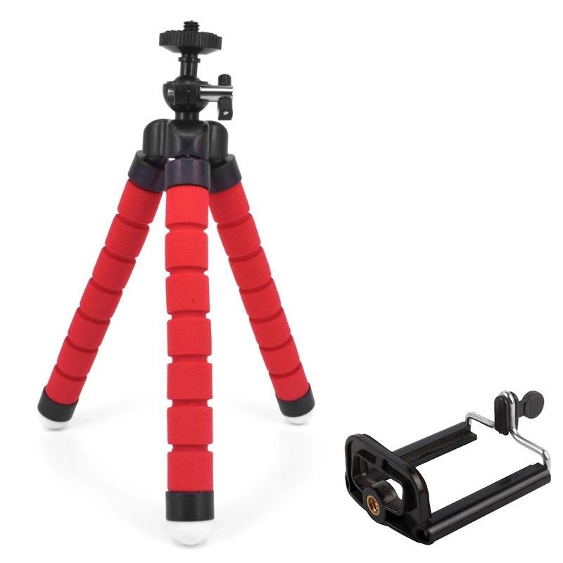 Octopus Bracket - [Red] 1octopus tripod Mobile phone bracket Portable Eight catch fish vlog hold Yuntai SLR Micro single currency lampstand selfie octopus Mini desktop photograph Tiktok Small Camera rack desktop brace