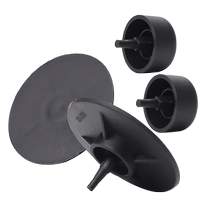 Bicycle front and rear wheel plastic protective covers and rubber plugs for road and mountain quick release thru-axle hub wheels for packaging