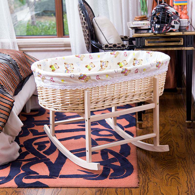 Fuji baby carry-on baby's sleeping basket sleeping neck with roller mosquito net rocking chair