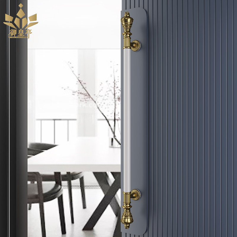 Thickened stainless steel door handle sliding door sliding door black armrest meeting room glass door handle minimalist light luxury - Taobao