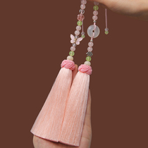 Car pendant car pendant pink crystal girl god cute net red handmade creative high-end safe car