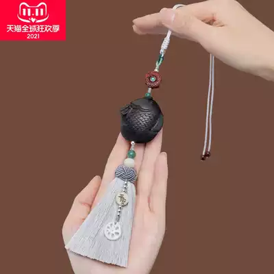 Car pendant interior hanging handmade black sandalwood Fish Koi creative high-grade safety literary men's goddess car