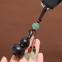 Car keychain pendant ebony gourd pendant high-end handmade safe personality Tangling jade mens and womens retro