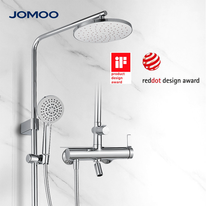 Jiumu shower shower kit home black Bath artifact bathroom surface installation large nozzle combination shower