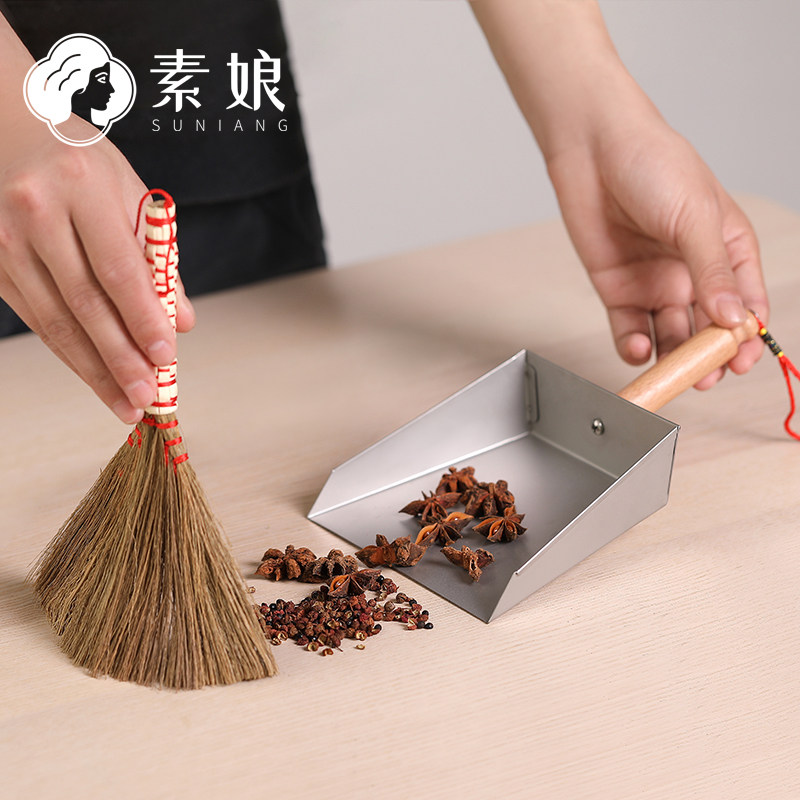 Vegan mini desktop minesweets to clean the dustpan suit clean children broom garbage shovel combined sweeping dust mini