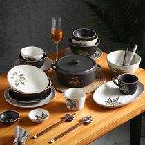 2023 new coarse pottery ceramic cutlery high face value frosted rice noodle bowl Home Restaurant Vegetable Fish Dish Taste